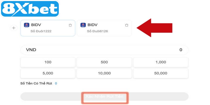 Rút tiền 8XBET được tối ưu hóa bằng các thao tác gọn lẹ nhất
